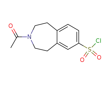 Molecular Structure of 35760-18-0 (3-ACETYL-2,3,4,5-TETRAHYDRO-1H-BENZO[D]AZEPINE-7-SULFONYL CHLORIDE)