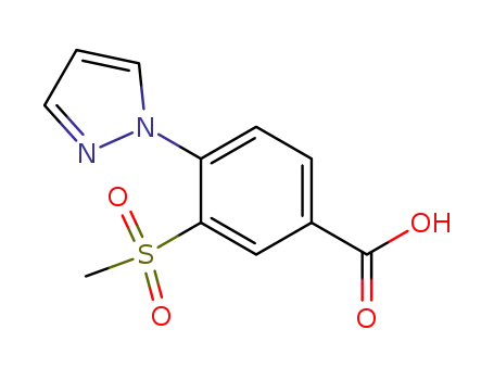 3-Methanesulfonyl-4-pyrazol-1-yl-benzoic acid