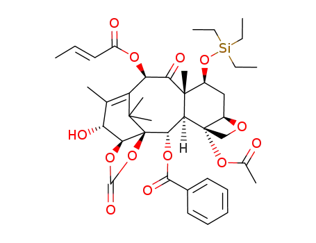 7-(triethylsilyl)-10-((E)-2-butenoyl)-14β-hydroxy-10-deacetylbaccatin III 1,14-carbonate