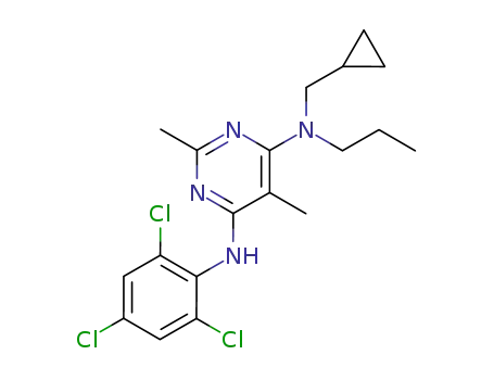 N-Cyclopropylmethyl-2,5-dimethyl-N-propyl-N'-(2,4,6-trichloro-phenyl)-pyrimidine-4,6-diamine