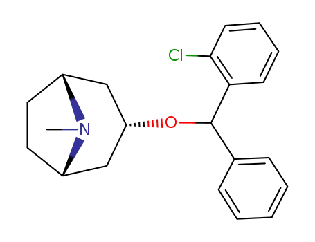 (+/-)-3<i>endo</i>-(2-chloro-benzhydryloxy)-tropane