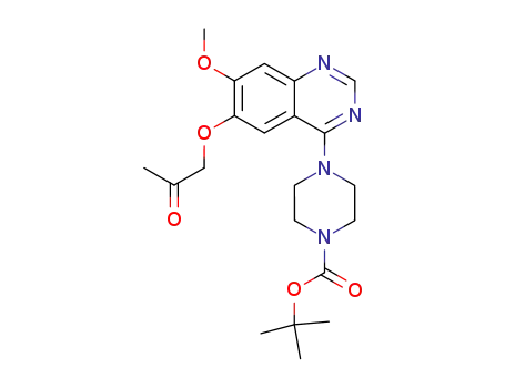 Molecular Structure of 634198-08-6 (1-Piperazinecarboxylic acid,
4-[7-methoxy-6-(2-oxopropoxy)-4-quinazolinyl]-, 1,1-dimethylethyl ester)