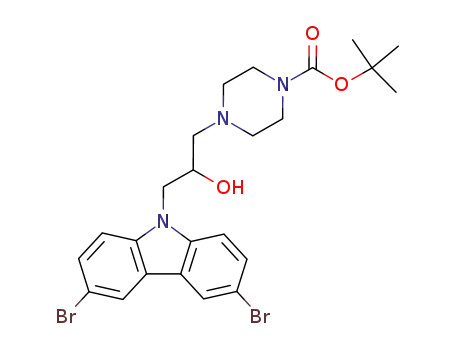 (+/-)-4-[3-(3,6-dibromocarbazol-9-yl)-2-hydroxypropyl]piperazine-1-carboxylic acid tert-butyl ester