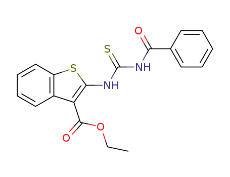 Benzo[b]thiophene-3-carboxylic acid,
2-[[(benzoylamino)thioxomethyl]amino]-, ethyl ester