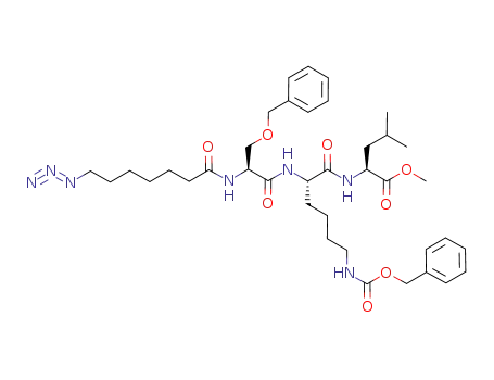 (S)-2-{(S)-2-[(S)-2-(7-Azido-heptanoylamino)-3-benzyloxy-propionylamino]-6-benzyloxycarbonylamino-hexanoylamino}-4-methyl-pentanoic acid methyl ester