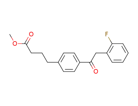 Molecular Structure of 162939-90-4 (4-{4-[2-(2-Fluoro-phenyl)-acetyl]-phenyl}-butyric acid methyl ester)