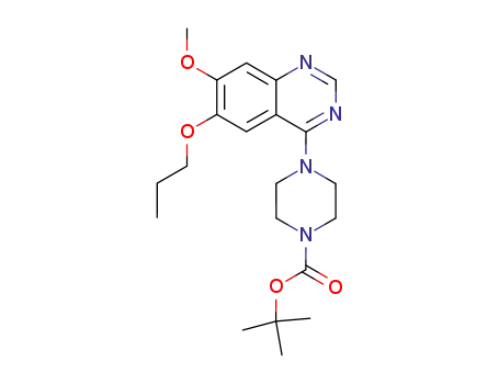 Molecular Structure of 634198-02-0 (1-Piperazinecarboxylic acid, 4-(7-methoxy-6-propoxy-4-quinazolinyl)-,
1,1-dimethylethyl ester)