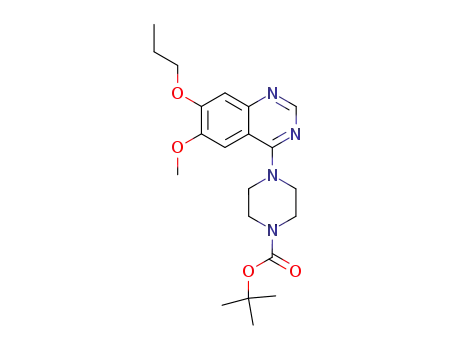 Molecular Structure of 634198-10-0 (1-Piperazinecarboxylic acid, 4-(6-methoxy-7-propoxy-4-quinazolinyl)-,
1,1-dimethylethyl ester)