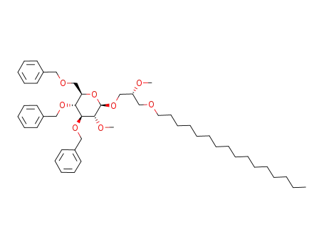 (2R,3R,4S,5R,6R)-3,4-Bis-benzyloxy-2-benzyloxymethyl-6-((R)-3-hexadecyloxy-2-methoxy-propoxy)-5-methoxy-tetrahydro-pyran