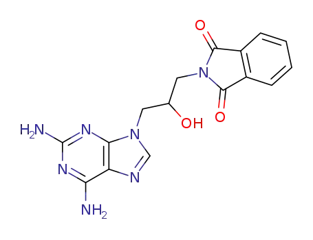 Molecular Structure of 160308-67-8 (9-(3-phthalimido-2-hydroxypropyl)-2,6-diaminopurine)