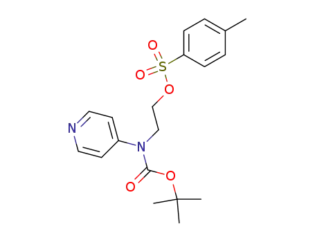 Molecular Structure of 192810-56-3 (Carbamic acid, [2-[[(4-methylphenyl)sulfonyl]oxy]ethyl]-4-pyridinyl-,
1,1-dimethylethyl ester)