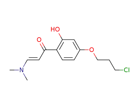 Molecular Structure of 172739-46-7 ((E)-1-[4-(3-CHLOROPROPOXY)-2-HYDROXYPHENYL]-3-(DIMETHYLAMINO)-2-PROPEN-1-ONE)