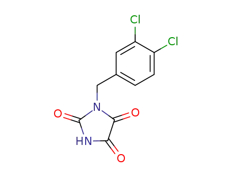 Molecular Structure of 105686-11-1 (Imidazolidinetrione, [(3,4-dichlorophenyl)methyl]-)
