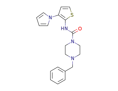 4-Benzyl-piperazine-1-carboxylic acid (3-pyrrol-1-yl-thiophen-2-yl)-amide