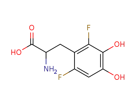 Molecular Structure of 128812-04-4 (2,6-difluoro-3,4-dihydroxyphenylalanine)