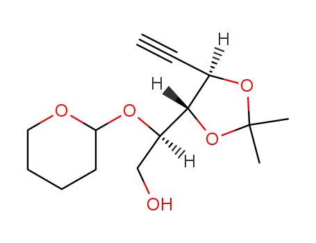 1,2-dideoxy-3,4-O-isopropylidene-5-O-tetrahydropyranyl-D-arabino-hex-1-ynitol