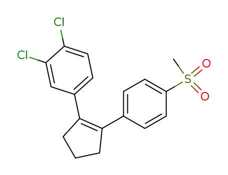 Benzene,
1,2-dichloro-4-[2-[4-(methylsulfonyl)phenyl]-1-cyclopenten-1-yl]-