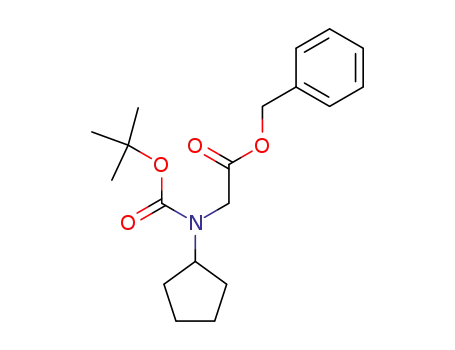 Molecular Structure of 172834-22-9 ((tert-Butoxycarbonyl-cyclopentyl-amino)-acetic acid benzyl ester)