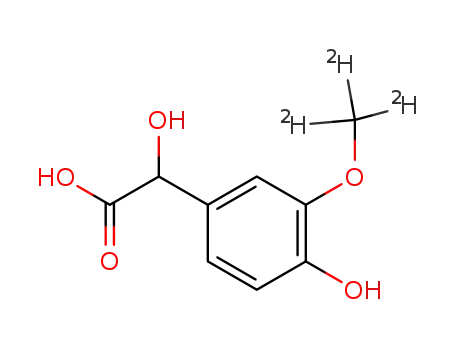 Molecular Structure of 74495-70-8 ((+/-)-VANILMANDELIC-D3 ACID)