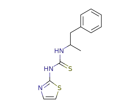Molecular Structure of 172505-86-1 (1-(1-methyl-2-phenylethyl)-3-(1,3-thiazol-2-yl)thiourea)