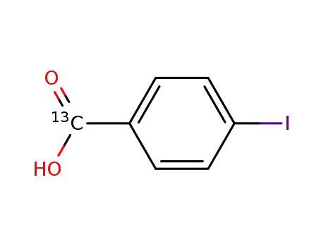 Molecular Structure of 170745-63-8 (acide 4-iodobenzoique-13C)