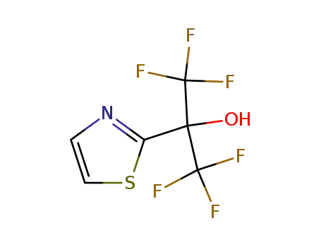 Molecular Structure of 362718-79-4 (1,1,1,3,3,3-hexafluoro-2-(1,3-thiazol-2-yl)propan-2-ol)