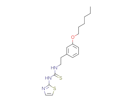 Molecular Structure of 172505-81-6 (1-{2-[3-(hexyloxy)phenyl]ethyl}-3-(1,3-thiazol-2-yl)thiourea)