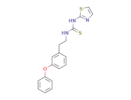 Molecular Structure of 172505-82-7 (1-[2-(3-phenoxyphenyl)ethyl]-3-(1,3-thiazol-2-yl)thiourea)