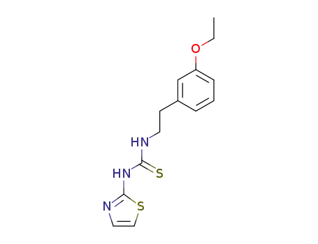 Molecular Structure of 149488-31-3 (1-[2-(3-ethoxyphenyl)ethyl]-3-(1,3-thiazol-2-yl)thiourea)