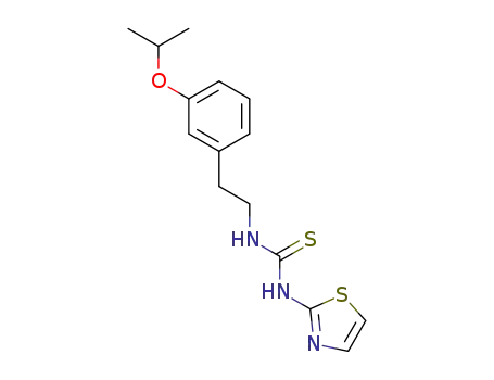 Molecular Structure of 149488-33-5 (1-{2-[3-(1-methylethoxy)phenyl]ethyl}-3-(1,3-thiazol-2-yl)thiourea)