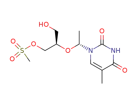 Methanesulfonic acid (R)-3-hydroxy-2-[(R)-1-(5-methyl-2,4-dioxo-3,4-dihydro-2H-pyrimidin-1-yl)-ethoxy]-propyl ester