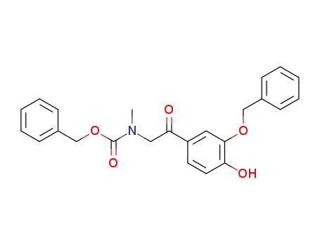 Molecular Structure of 106148-95-2 (Carbamic acid,
[2-[4-hydroxy-3-(phenylmethoxy)phenyl]-2-oxoethyl]methyl-, phenylmethyl
ester)