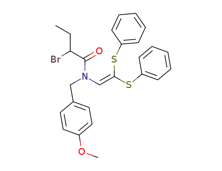 2-Bromo-N-<(4-methoxyphenyl)methyl>-N-<2,2-bis(phenylthio)ethenyl>butanamide