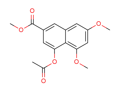 Molecular Structure of 77729-56-7 (methyl 4-(acetyloxy)-5,7-dimethoxynaphthalene-2-carboxylate)