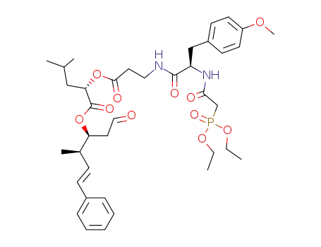 (S)-2-{3-[(R)-2-[2-(Diethoxy-phosphoryl)-acetylamino]-3-(4-methoxy-phenyl)-propionylamino]-propionyloxy}-4-methyl-pentanoic acid (E)-(1S,2R)-2-methyl-1-(2-oxo-ethyl)-4-phenyl-but-3-enyl ester