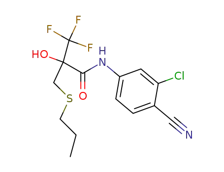 Propanamide,
N-(3-chloro-4-cyanophenyl)-3,3,3-trifluoro-2-hydroxy-2-[(propylthio)meth
yl]-