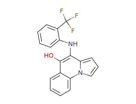 Molecular Structure of 1026691-83-7 (4-(2-trifluoromethyl-phenylamino)-pyrrolo[1,2-<i>a</i>]quinolin-5-ol)