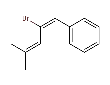 Molecular Structure of 127704-46-5 ((E)-2-Bromo-4-methyl-1-phenyl-1,3-pentadiene)