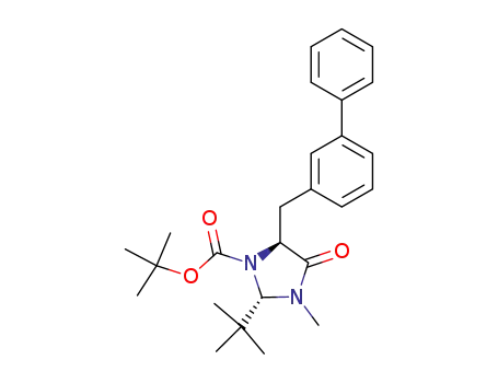 1,1-dimethylethyl (2S)-trans-5-(<1,1'-biphenyl>-3-ylmethyl)-2-(1,1-dimethylethyl)-3-methyl-4-oxo-1-imidazolidinecarboxylate