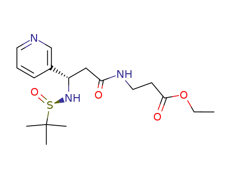 ethyl β-[[3-(tert-butanesulfinyl)amino(3-pyridyl)propanoyl]amino]propanoate
