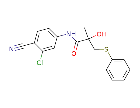 Propanamide,
N-(3-chloro-4-cyanophenyl)-2-hydroxy-2-methyl-3-(phenylthio)-