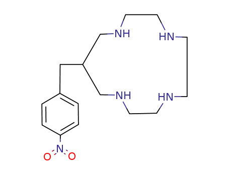 Molecular Structure of 128924-90-3 (1,4,7,10-Tetraazacyclotridecane, 12-[(4-nitrophenyl)methyl]-)
