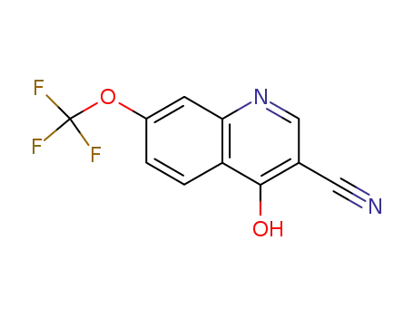 Molecular Structure of 492456-53-8 (4-oxo-7-(trifluoromethoxy)-1,4-dihydroquinoline-3-carbonitrile)