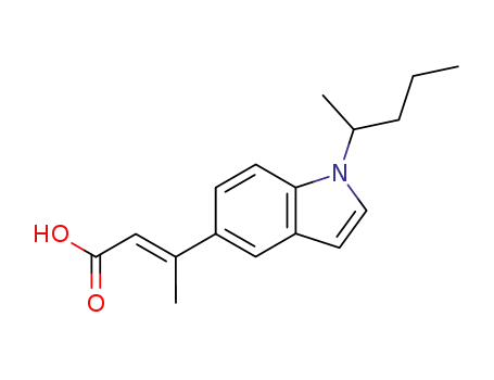 3-[1-(1-methylbutyl)indol-5-yl]isocrotonic acid