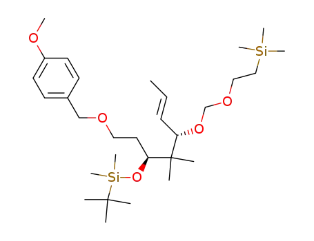 1-[3-(tert-butyl-dimethyl-silanyloxy)-4,4-dimethyl-5-(2-trimethylsilanyl-ethoxymethoxy)-oct-6-enyloxymethyl]-4-methoxy-benzene