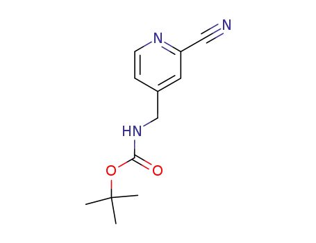 Molecular Structure of 214472-06-7 (4-[(tert-butoxycarbonylamino)methyl]-2-cyanopyridine)