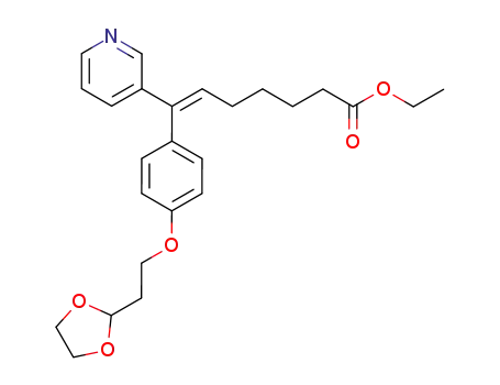 ethyl (E)-7-<4-<<(1,3-dioxolan-2-yl)ethyl>oxy>phenyl>-7-(3-pyridyl)hept-6-enoate