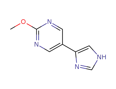Molecular Structure of 882032-65-7 (Pyrimidine,  5-(1H-imidazol-5-yl)-2-methoxy-)