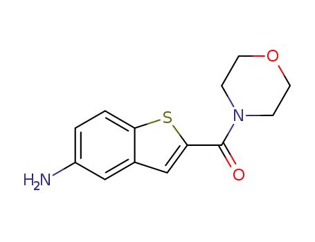 Molecular Structure of 832102-95-1 (Morpholine, 4-[(5-aminobenzo[b]thien-2-yl)carbonyl]-)