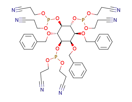 Phosphorous acid bis-(2-cyano-ethyl) ester (1R,2R,3S,4R,5R,6S)-2,3,6-tris-benzyloxy-4,5-bis-[bis-(2-cyano-ethoxy)-phosphanyloxy]-cyclohexyl ester